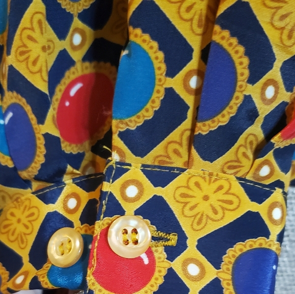 Vintage Worthington Essentials Polyester button-up Blouse pockets on chest SZ 12 - Picture 4 of 7